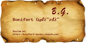 Bonifert Győző névjegykártya