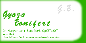 gyozo bonifert business card
